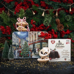 Denise's Delicious Christmas Shopping Scene Tin